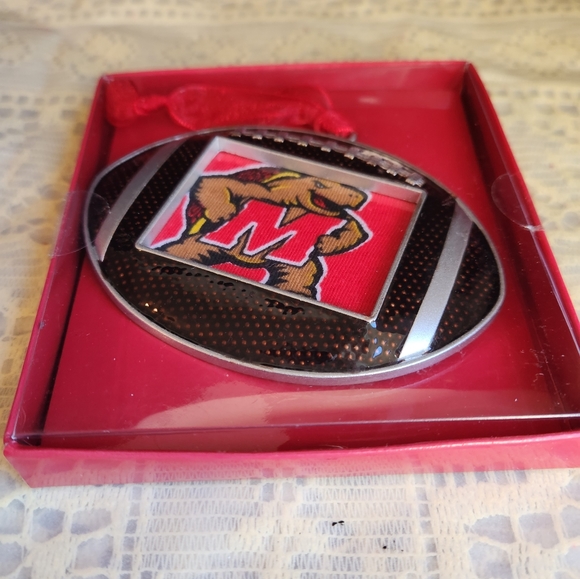 Football Ornament Photo Frame Christmas Tree Terps Maryland - Picture 8 of 9